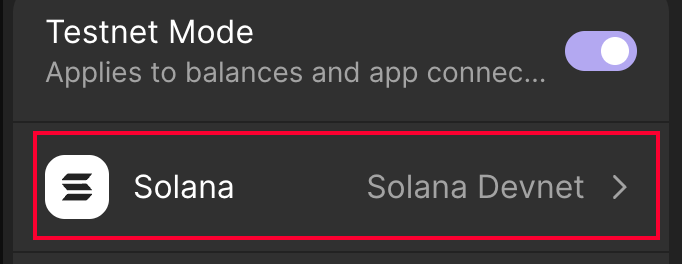 Step 2: Change network to Devnet